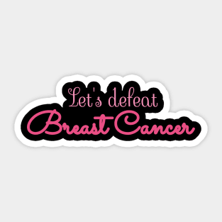 Breast Cancer Typography Sticker